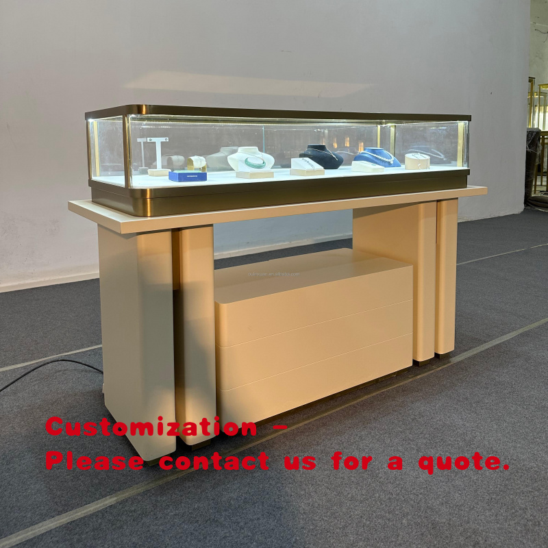 Jewelry And Watches Exhibition - Maßgefertigter Edelstahl-Schmuck- und Uhren-Präsentationstisch, Vitrine aus