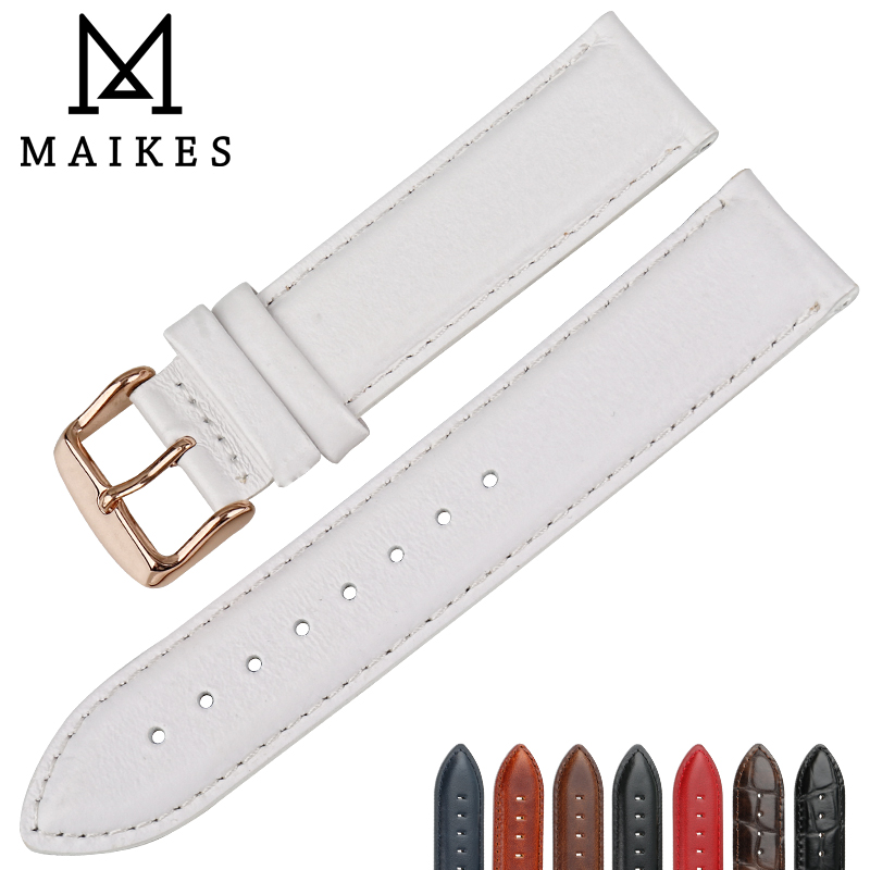 Daniel Wellington Watches & Jewelry Online Store - MAIKES Mode Leder Uhr Band Weiß