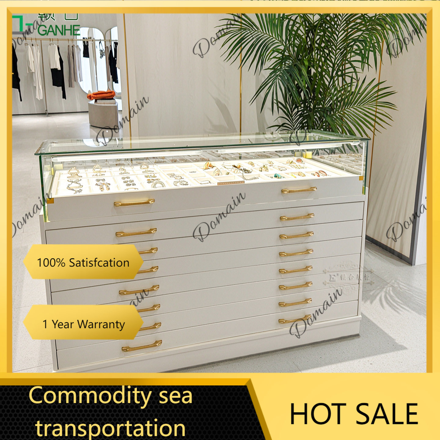 Jewelry Watches & Accessories - 81 N Leichter Luxus-Glasvitrinenschrank, mehrschichtiger Schmuckvitrinenschrank,