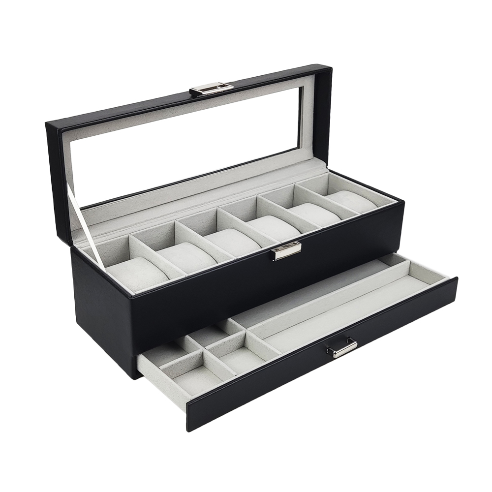 Jewelry Watches For Sale - Heißer Verkauf PU-Leder Uhrenbox mit Glasdeckel