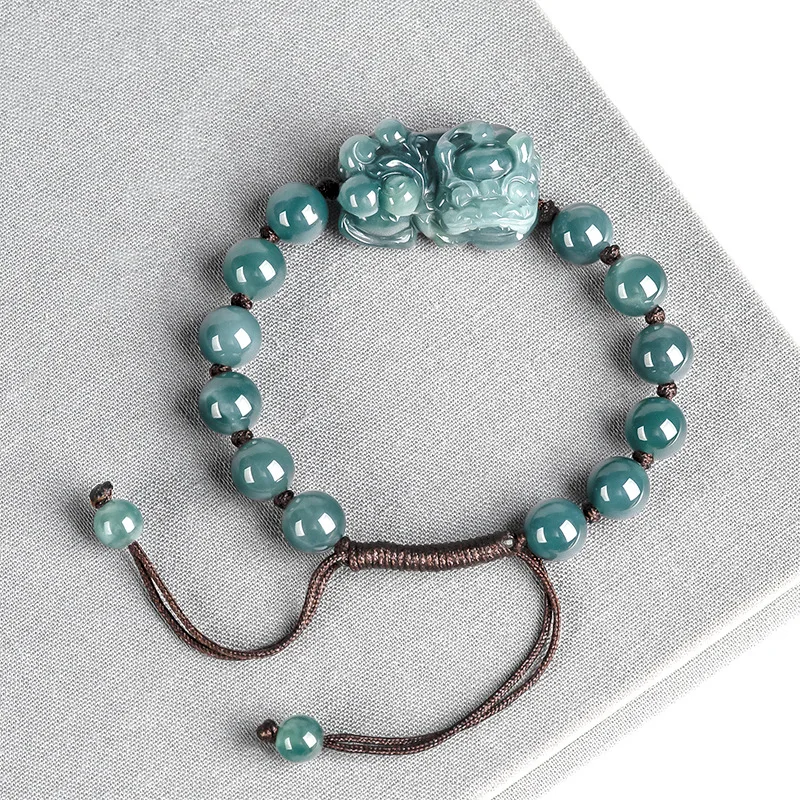 Jewelry & Watches Sp Z Oo Ul Frezerów 3 - Burmesische Jadeit Pixiu Armbänder Armreif blau